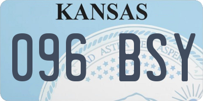 KS license plate 096BSY