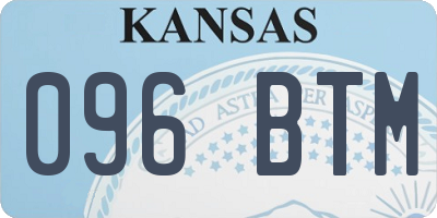 KS license plate 096BTM