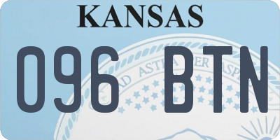 KS license plate 096BTN