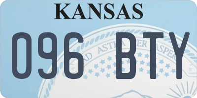 KS license plate 096BTY