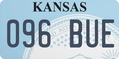 KS license plate 096BUE