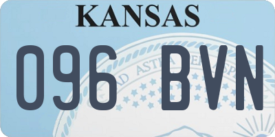 KS license plate 096BVN