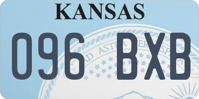 KS license plate 096BXB