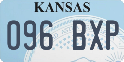 KS license plate 096BXP