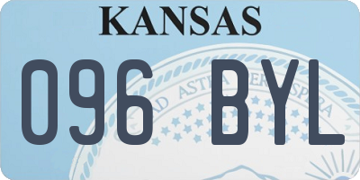 KS license plate 096BYL