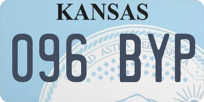 KS license plate 096BYP