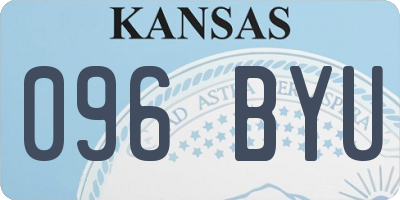 KS license plate 096BYU