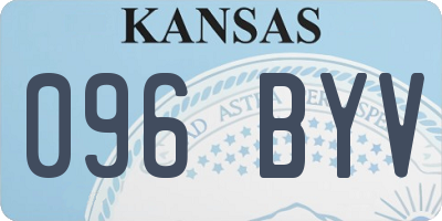 KS license plate 096BYV