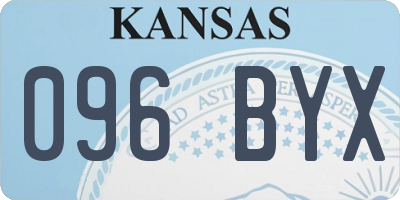 KS license plate 096BYX