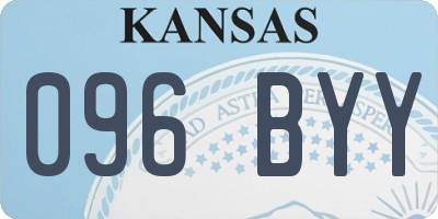 KS license plate 096BYY