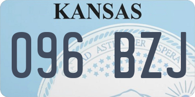 KS license plate 096BZJ