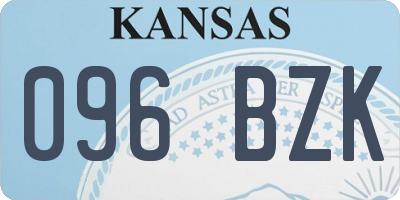 KS license plate 096BZK