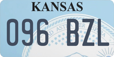KS license plate 096BZL