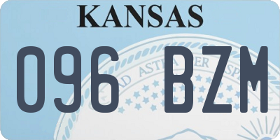 KS license plate 096BZM