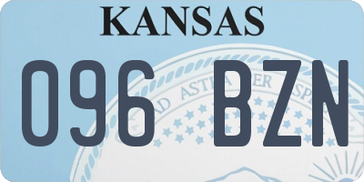 KS license plate 096BZN