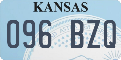 KS license plate 096BZQ