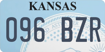 KS license plate 096BZR