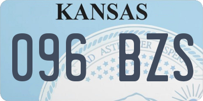 KS license plate 096BZS