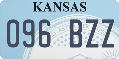 KS license plate 096BZZ