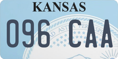 KS license plate 096CAA