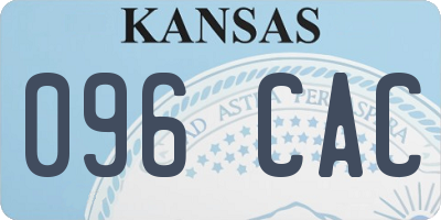 KS license plate 096CAC
