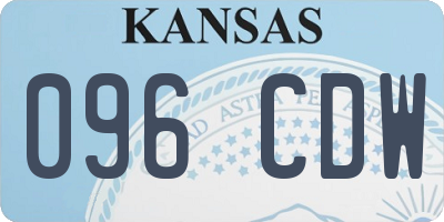 KS license plate 096CDW