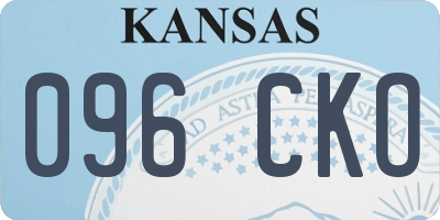 KS license plate 096CKO