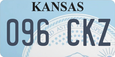 KS license plate 096CKZ