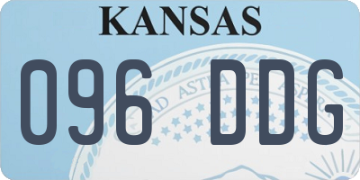 KS license plate 096DDG