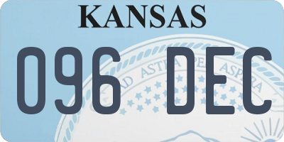 KS license plate 096DEC