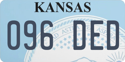 KS license plate 096DED