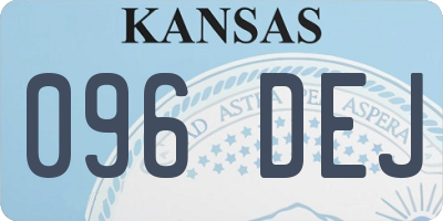KS license plate 096DEJ