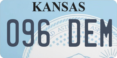 KS license plate 096DEM