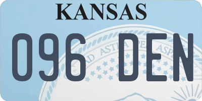 KS license plate 096DEN