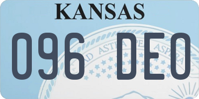 KS license plate 096DEO