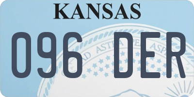 KS license plate 096DER