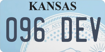KS license plate 096DEV