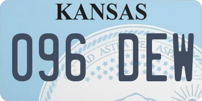 KS license plate 096DEW