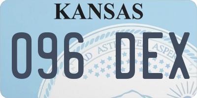KS license plate 096DEX