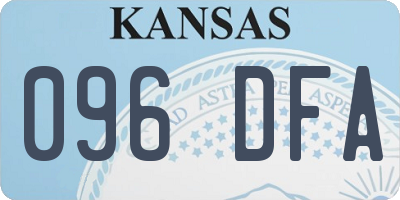 KS license plate 096DFA