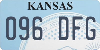 KS license plate 096DFG