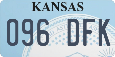 KS license plate 096DFK