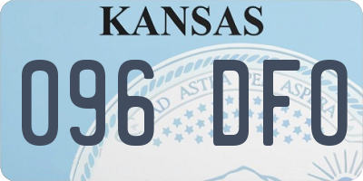 KS license plate 096DFO