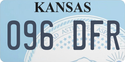 KS license plate 096DFR