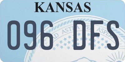 KS license plate 096DFS