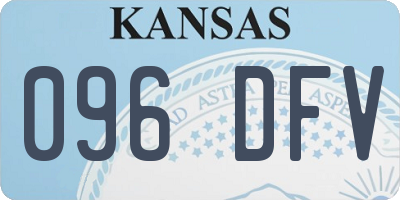 KS license plate 096DFV