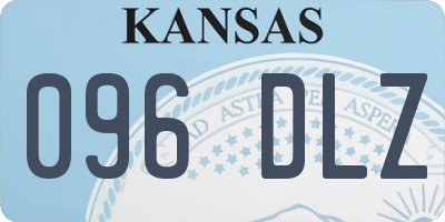KS license plate 096DLZ