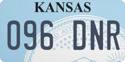 KS license plate 096DNR