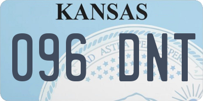 KS license plate 096DNT