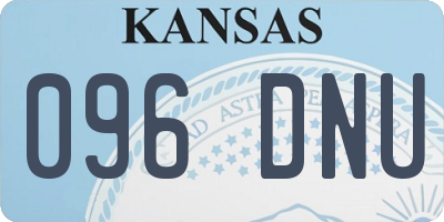 KS license plate 096DNU